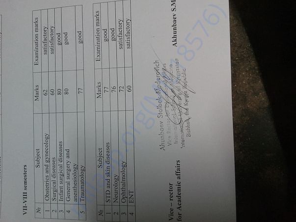 Proof of my 4th year completion