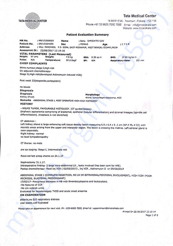 Recent discharge summary