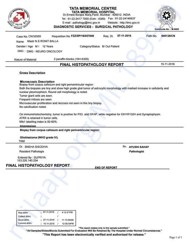 Medical certificate