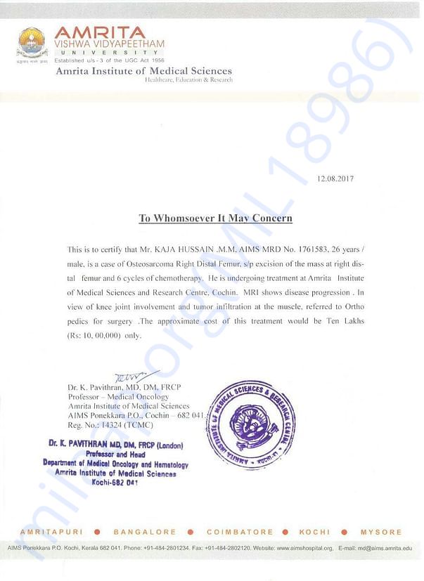 Doctor certificate